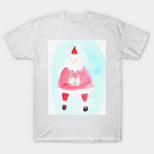 Santa Claus, winter, holiday, holidays, watercolor, gift, happy, joy, illustration T-Shirt